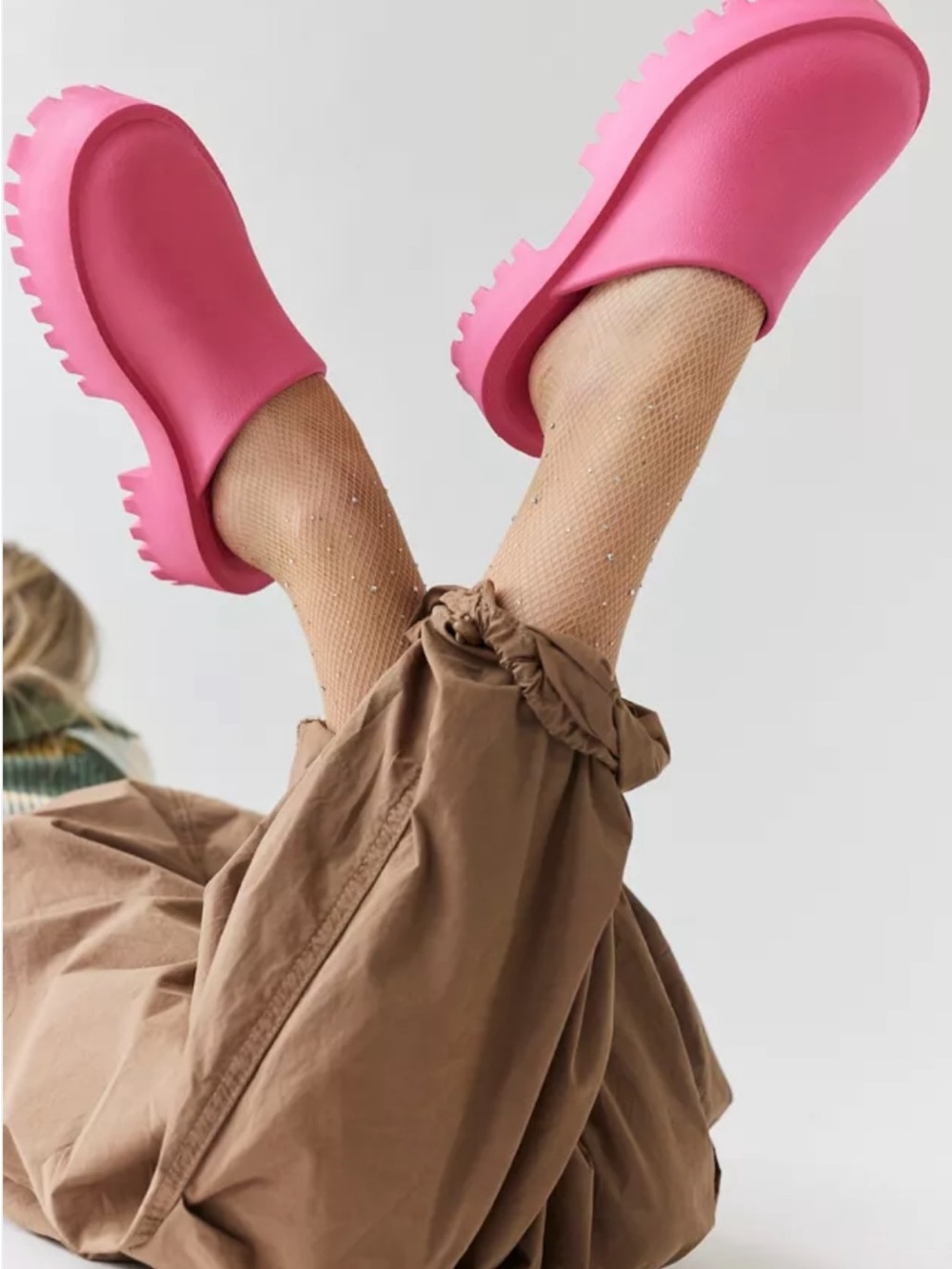 Jeffrey Campbell Bubblegum Pink Chunky Slip-On Clogs